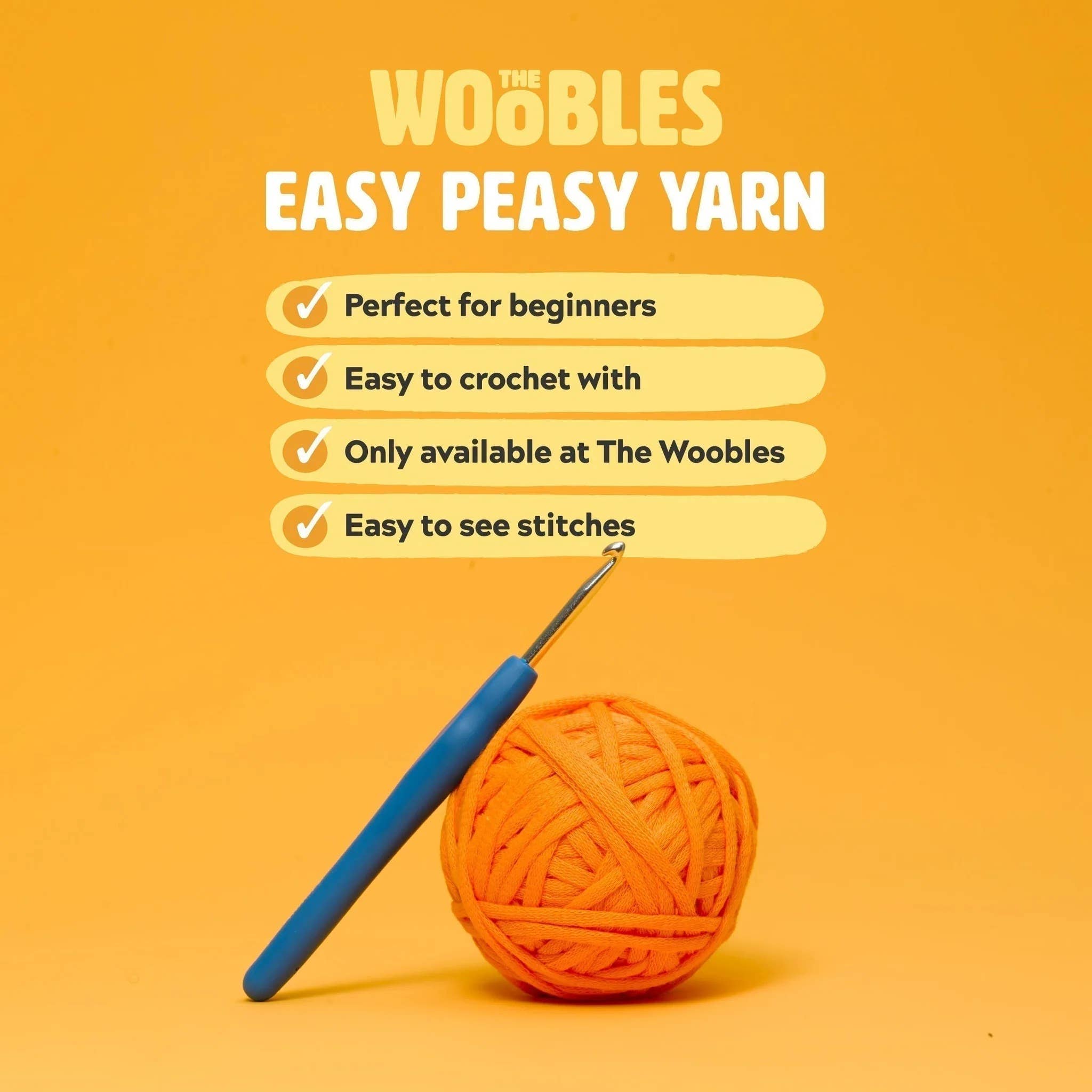 Woobles Beginner Crochet Kit - Rainbow Narwhal