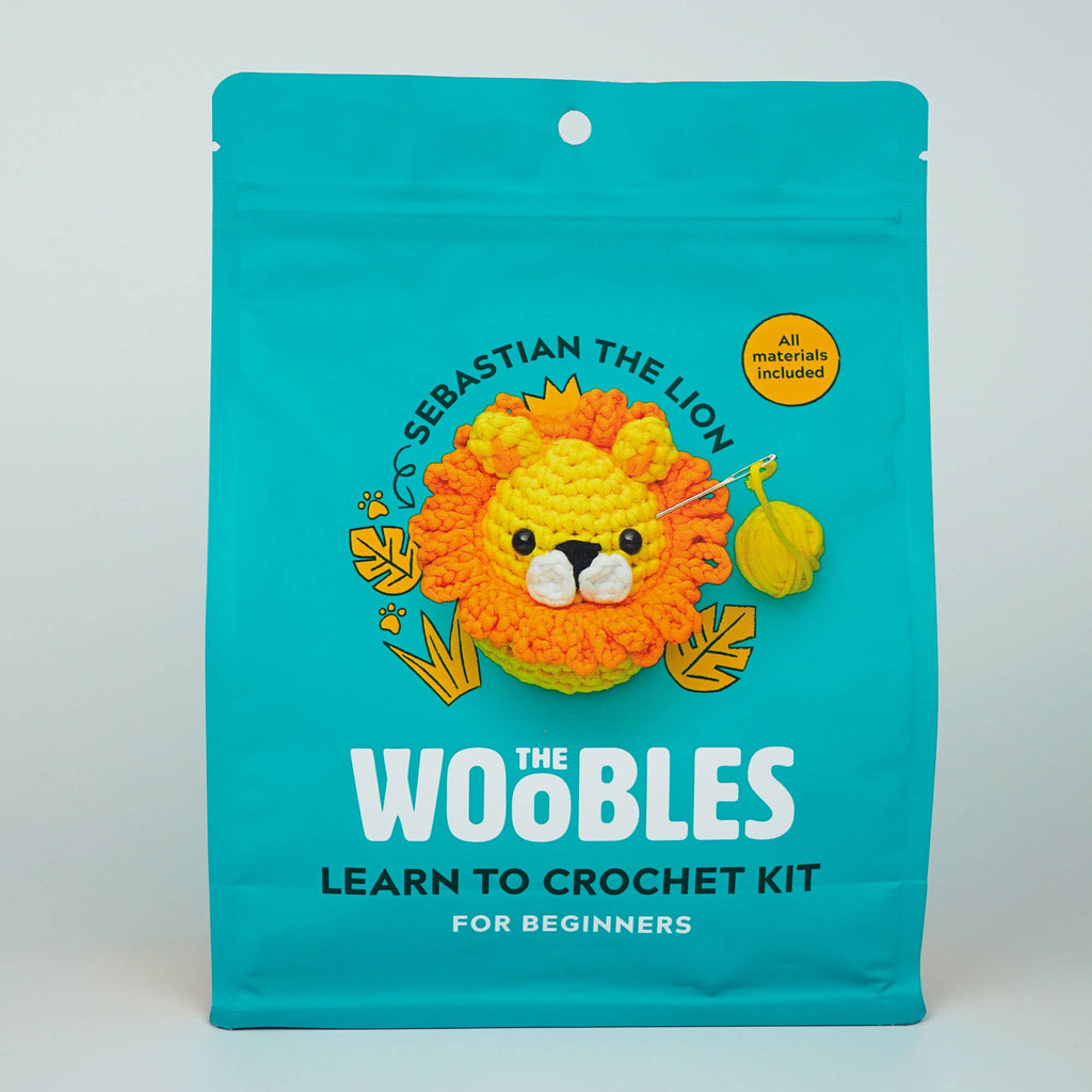 Woobles Beginner Crochet Kit - Sebastian the Lion