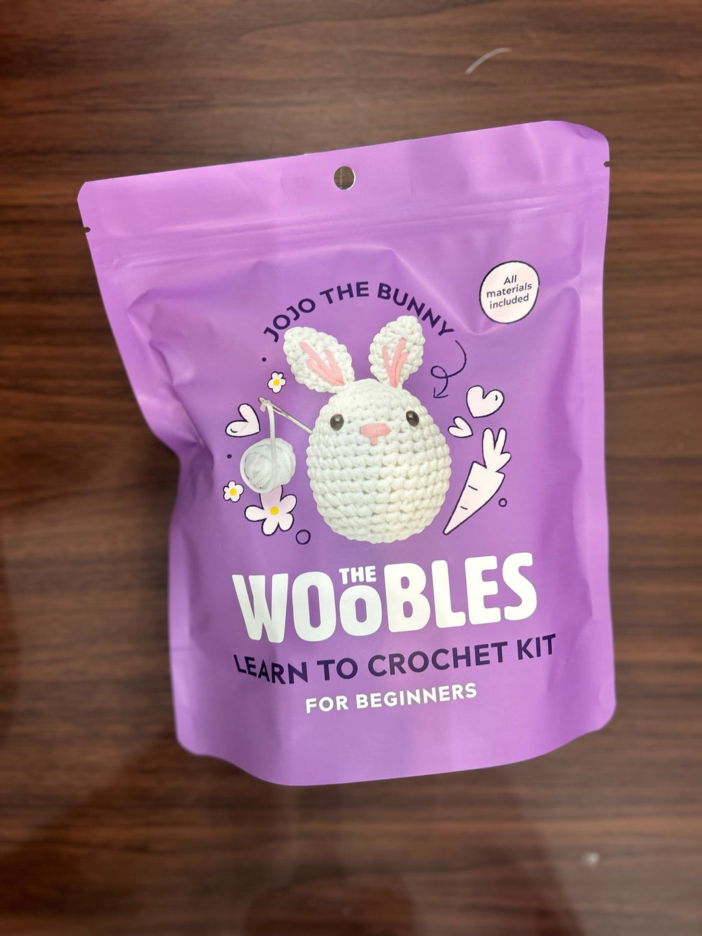 Woobles Beginner Crochet Kit - Jojo the Bunny