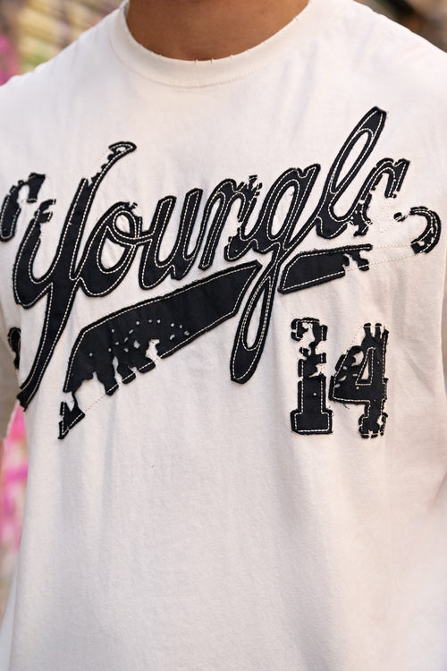4182 - Distressed Script Tees